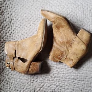 Free People tan leather bootie 39/9